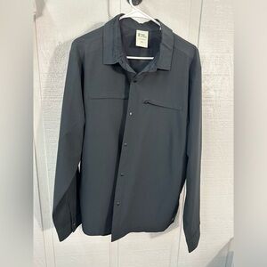 Right of Way Black Performance Snap Down Shirt Size XL NWOT